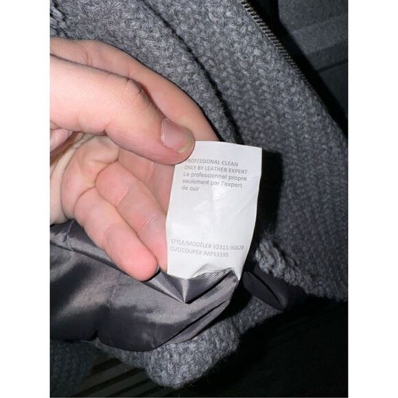 Vince Black & Gray Lambskin Leather Knit Racer Jacket Size XS - Picture 11 of 12